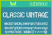 Classic Vintage Font, a Sans Serif Font by weknow (Thumbnail 1 of 9)