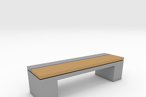 3D Model Bench Park 1