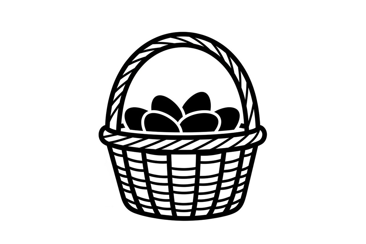 Easter Basket Vector Silhouette Bund, an Illustration by Designs_River (Photo 4 of 51)