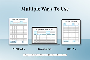 Employee Timesheet Printable