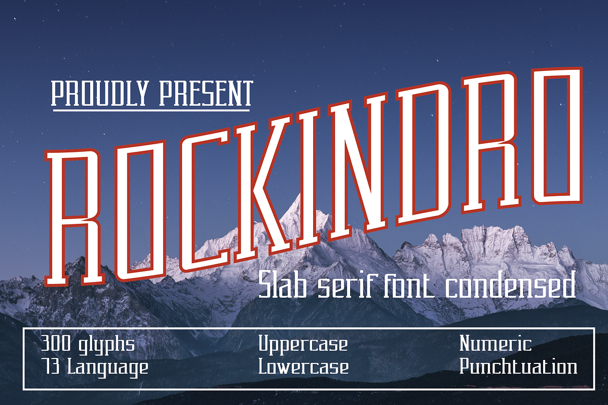 Rockindro slab serif font, a Slab Serif Font by Hello Good Studio (Photo 1 of 7)