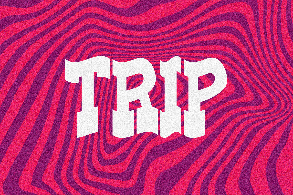 Acid Cowboy OTF Psychedelic Typeface, a Font by Strange Customs (Photo 3 of 3)