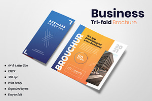 Business Tri Fold Brochure Template