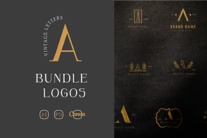 A letter MINIMAL VINTAGE LOGOS