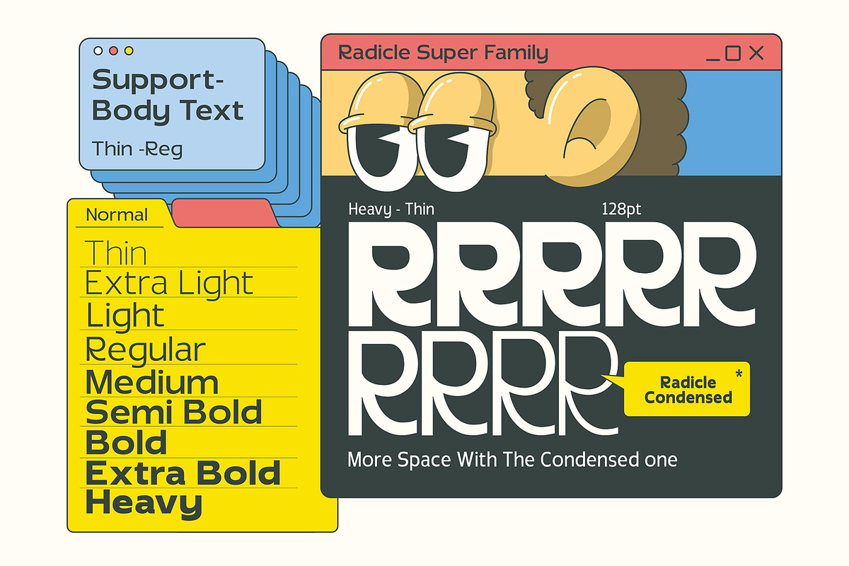 Radicle - Font Family, a Sans Serif Font by Graptail (Photo 3 of 10)