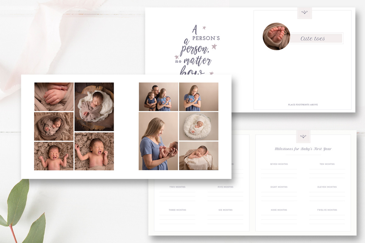 Baby Album Template PSD, a Magazine Template by By Stephanie Design