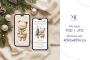 Christmas iPhone Screen Mockup PSD, a Mockup by Mie Mockup Studio (Thumbnail 3 of 4)