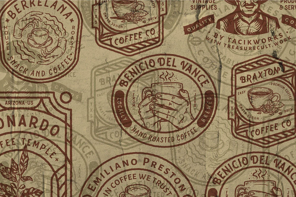 Coffee Label and Logo Pack, a Branding & Logo Template by Wortfice (Photo 4 of 8)