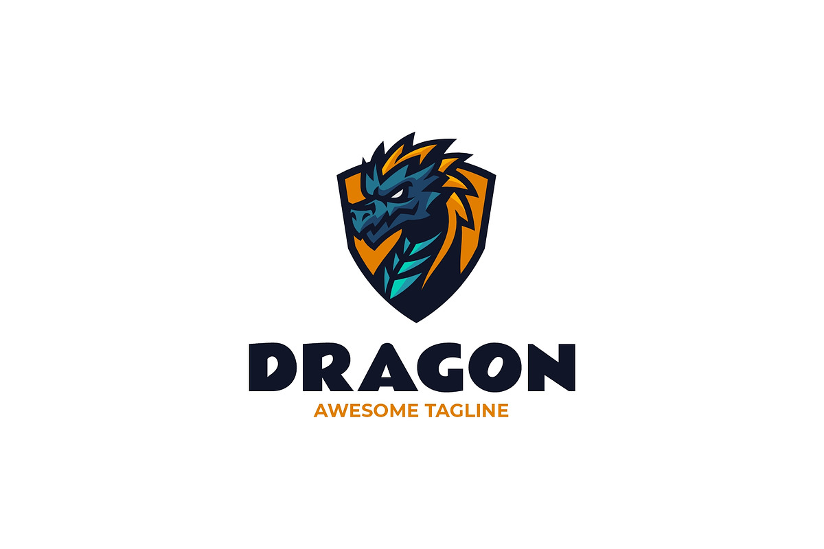 Dragon Shield Mascot Logo Design, a Branding & Logo Template by Artnivora.Std