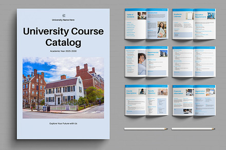 University Courses Catalog Template, a Brochure Template by MightyDesign