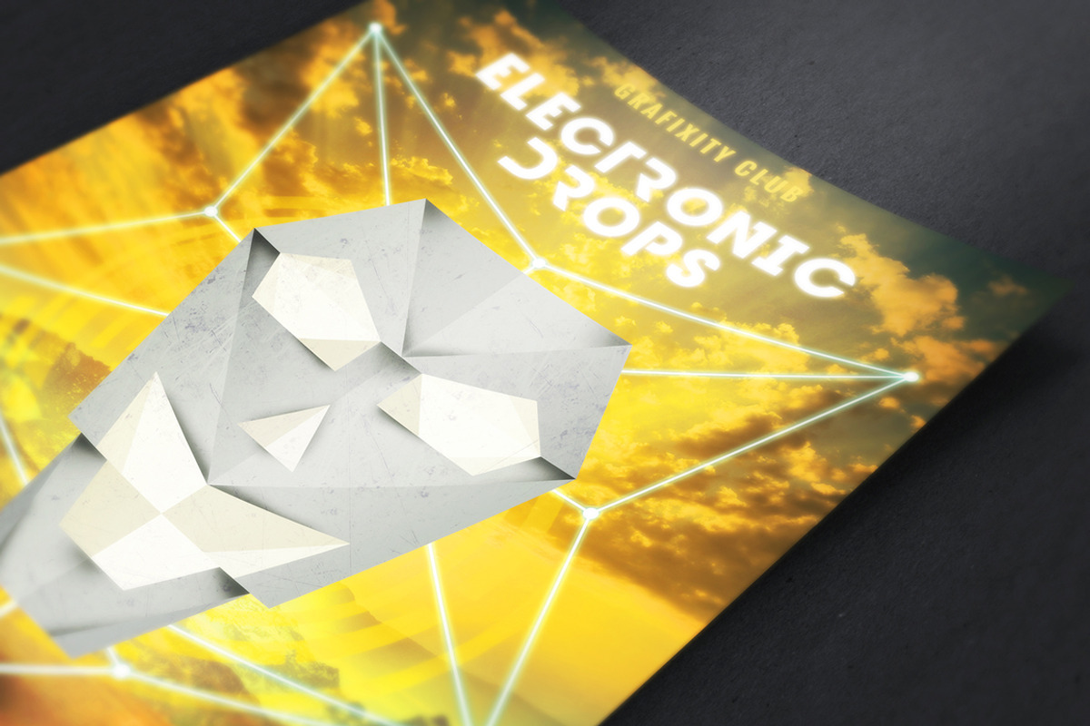 Electronic Music Poster, a Flyer Template by VectorBurn (Photo 2 of 5)