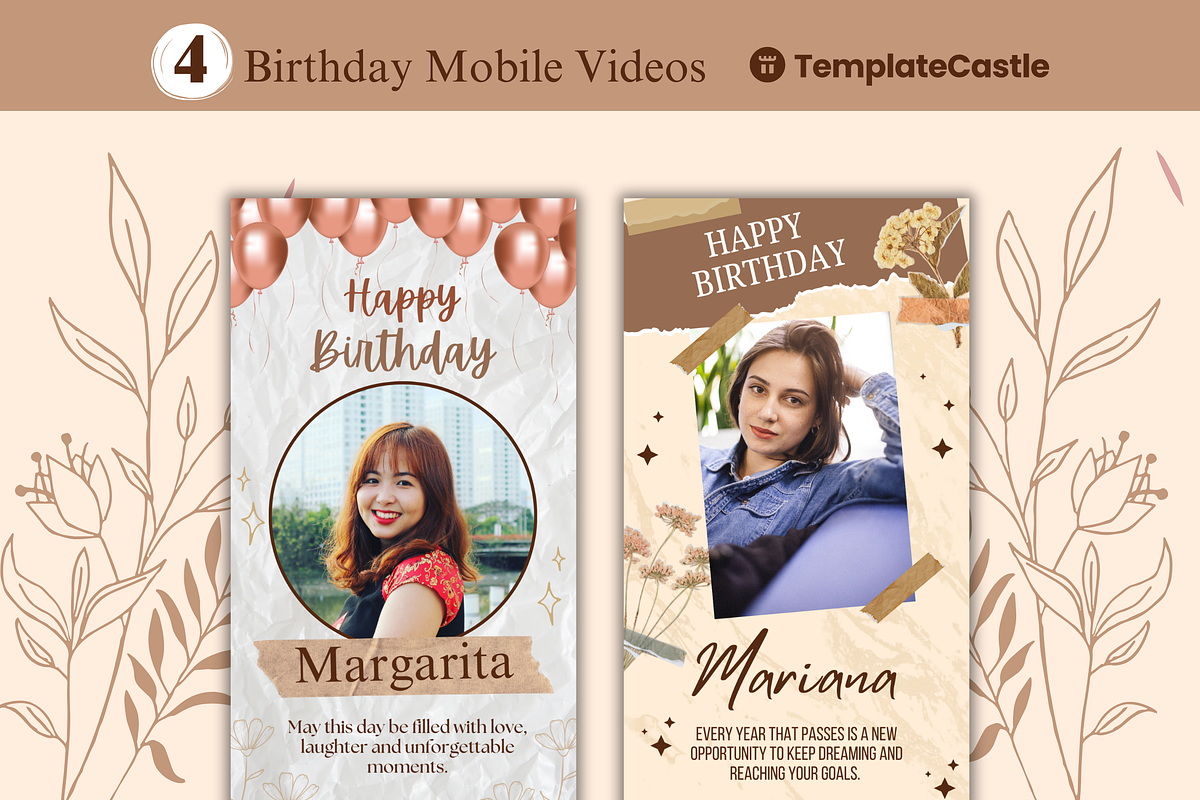 Happy Birthday Mobile Templates, a Templates & Theme by TemplateCastleStore (Photo 4 of 9)