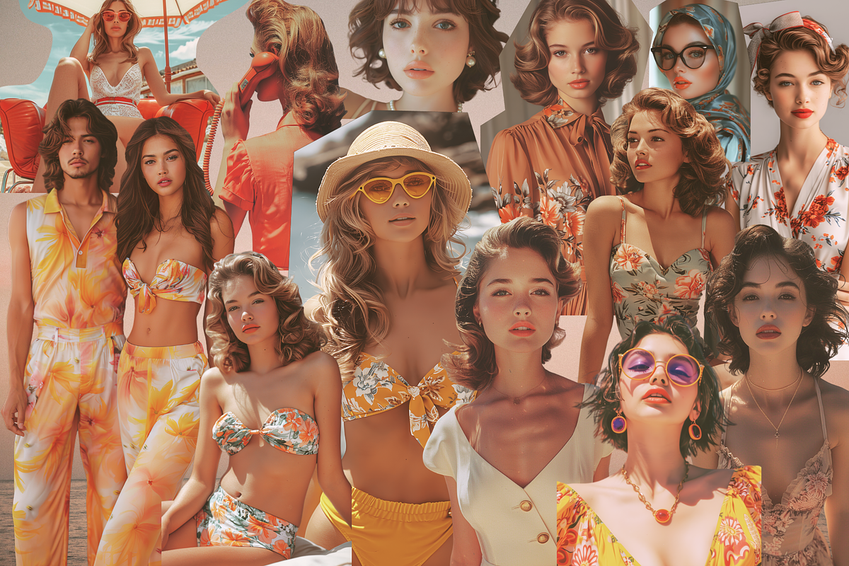 Retro summer collage - 300+ cutouts, an Object Graphic by Sofico (Photo 11 of 13)