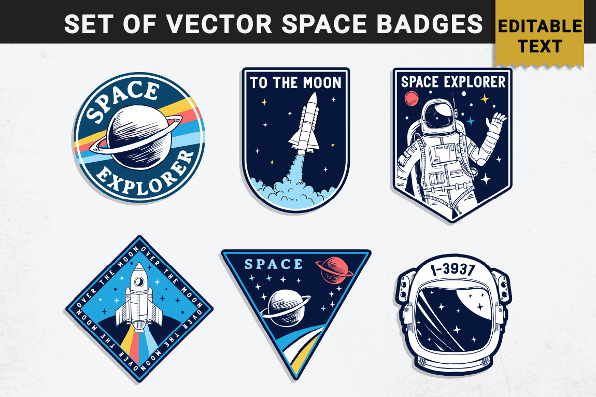 Space Badges, an Illustration by cd-design.co