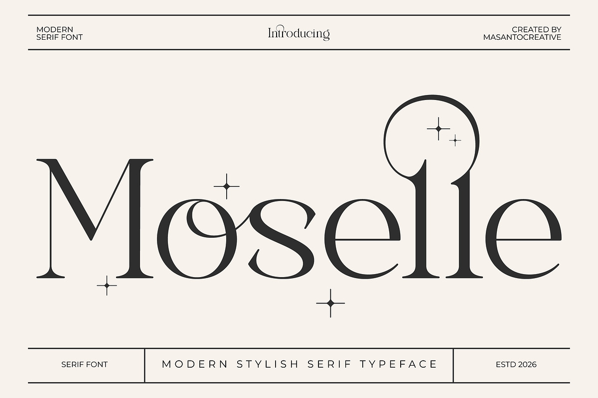 Moselle - Elegant Ligature Serif, a Serif Font by kangfont Studio (Photo 1 of 9)