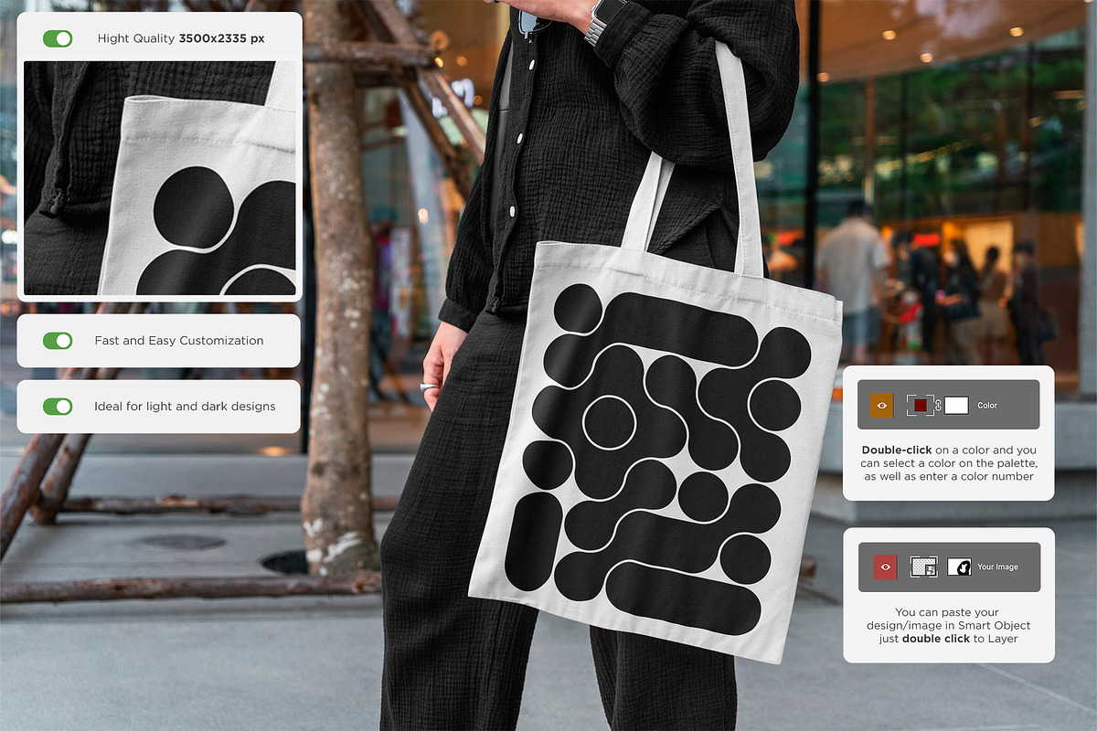 Tote Bag Urban MockUps, a Merchandise Mockup by Dikarte.Store (Photo 2 of 9)