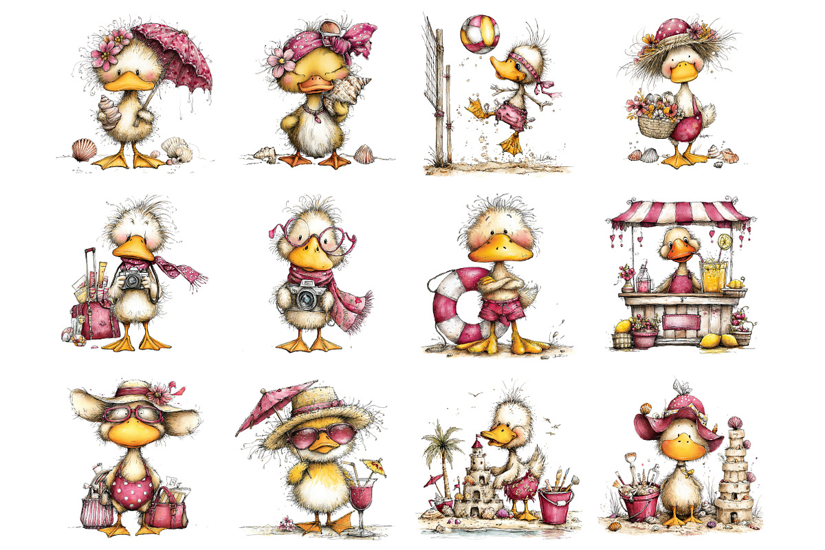 Beach Duck Clipart, an Illustration by Design Market (Photo 3 of 4)