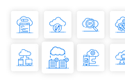 Cloud Computing Icons, an Outline Icon by Brickclay (Thumbnail 7 of 7)
