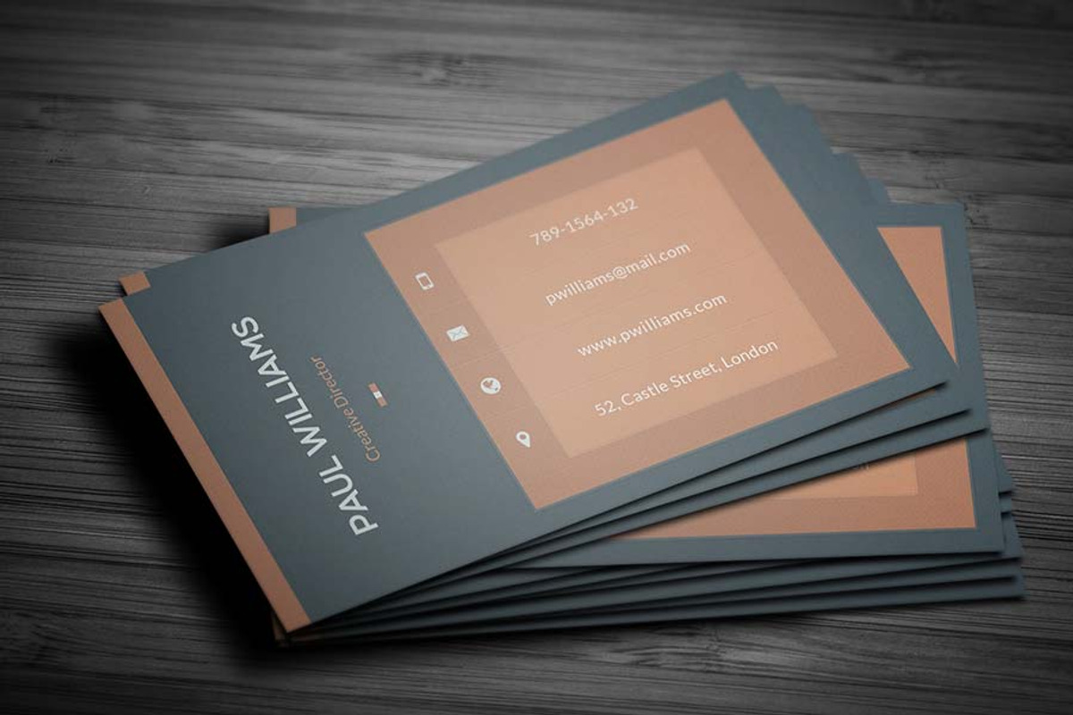 Minimal Corporate Business Card V4, a Business Card Template by PSD Storm (Photo 4 of 6)
