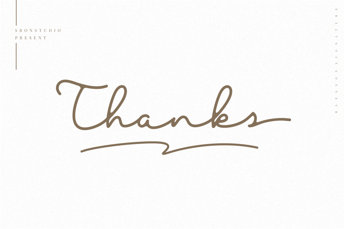 Blesson Signature Font, a Script Font by Sronstudio (Photo 10 of 11)