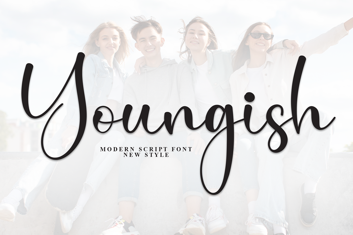 Youngish | Script Font, a Handwritten Font by Scratchones (Photo 1 of 8)