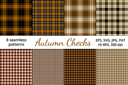 Autumn Checks, Seamless Patterns, a Pattern Graphic by Sveta Aho