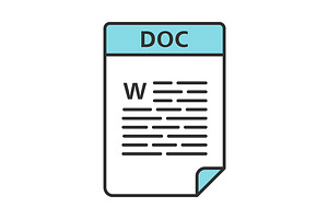 DOC File Color Icon