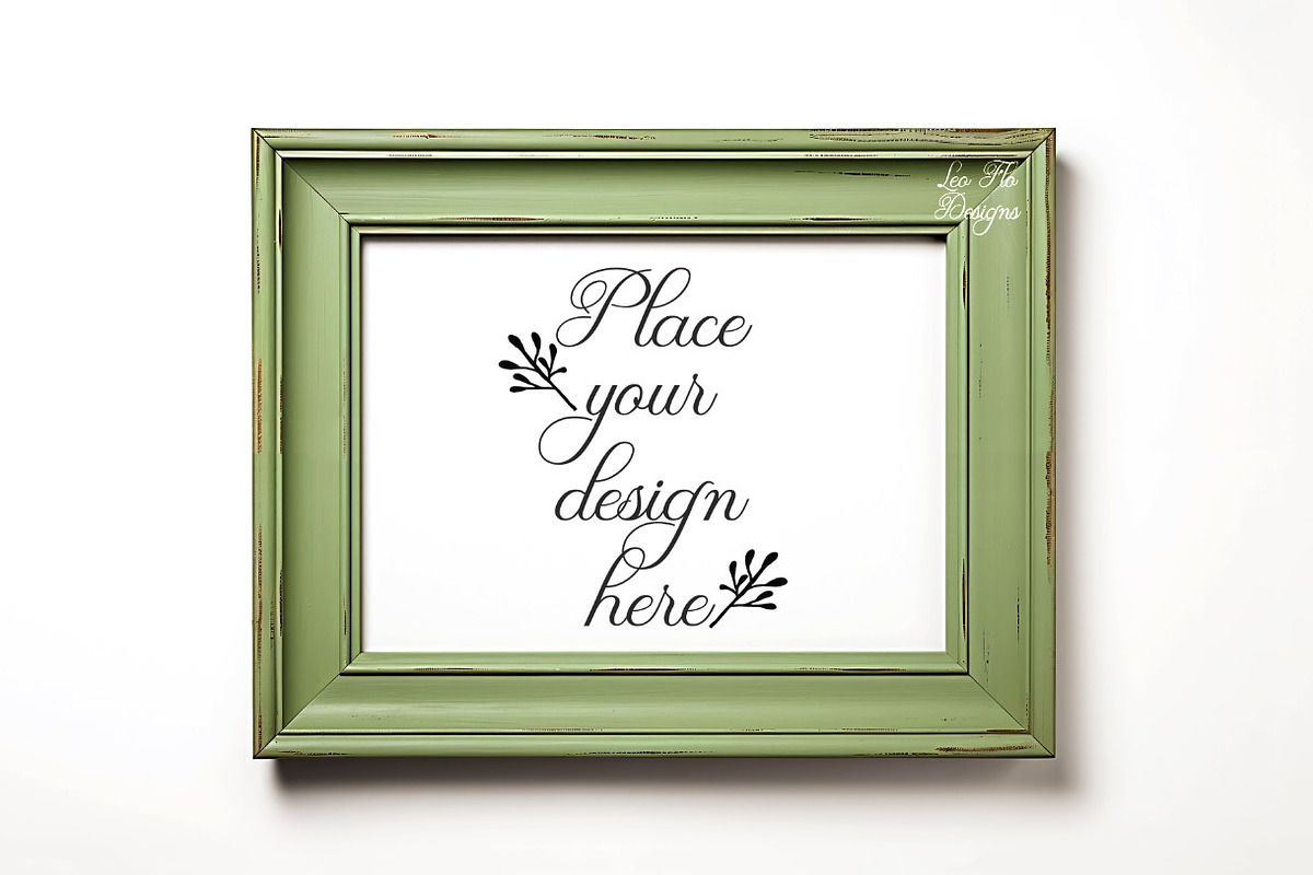 Sage green rustic frame stock photo, a Background Photo by Leo Flo Mockups (Photo 1 of 4)