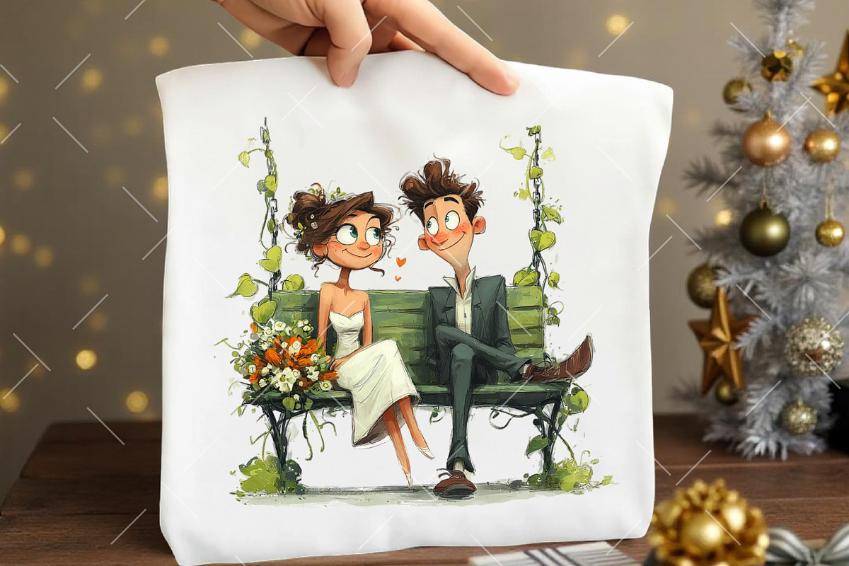 Valentine Weeding Couple Clipart, an Illustration by OK Design (Photo 4 of 6)
