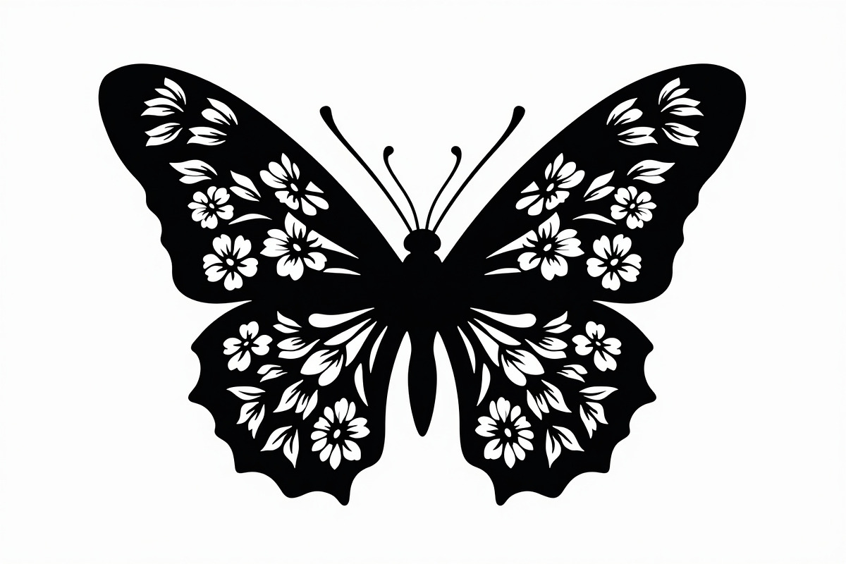 Flying Butterfly Vector Silhouette, an Illustration by Amazin_art (Photo 20 of 21)