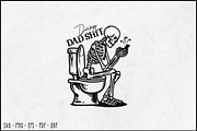 Doing Dad Shit Skeleton on Toilet, an Object Graphic by BeeCraftR (Thumbnail 2 of 5)
