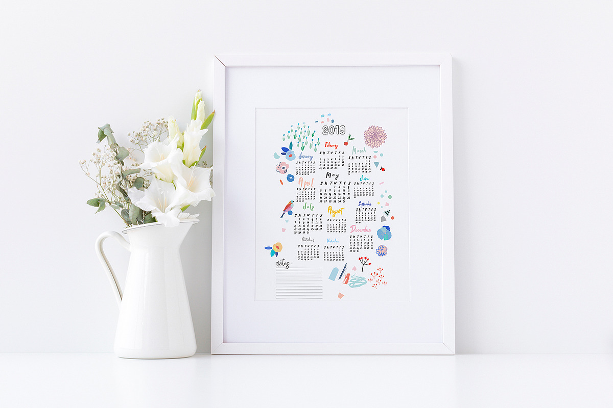 2019 calendars + planners, a Stationery Template by Lera Efremova (Photo 10 of 13)