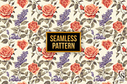 Lavender and Roses Floral Patterns, a Pattern Graphic by Creative Store (Thumbnail 4 of 5)
