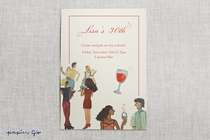 Artsy Birthday Invitation Canva, an Invitation Template by Papier Gio