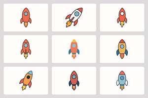 Rocket Startup Vector Logo, a Branding & Logo Template by Vectorium Studio