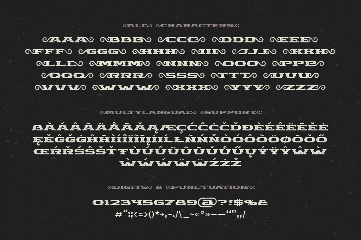 Chimera Tail, font + illustration preview 5