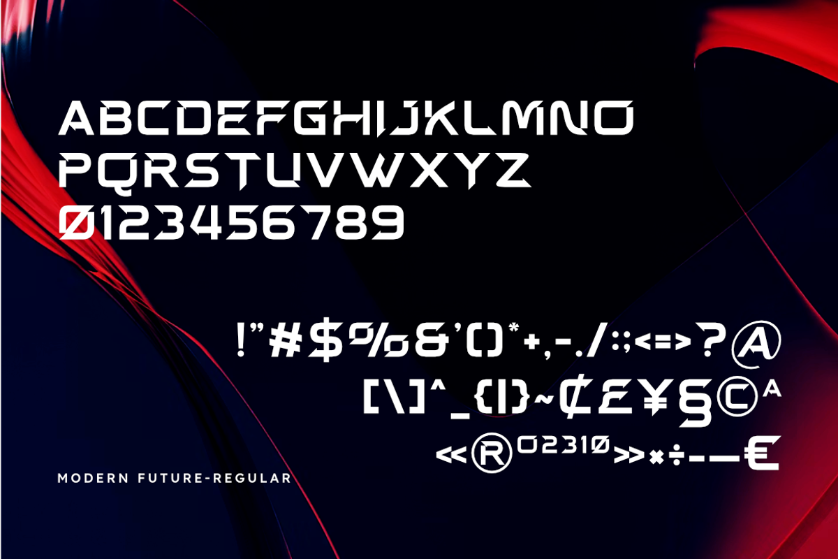 Modern Future | Modern Futuristic, a Sans Serif Font by Masyafi Studio (Photo 2 of 8)