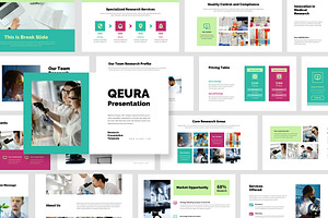 Qeura : Research Powerpoint, a Presentation Template by Punkl Camp