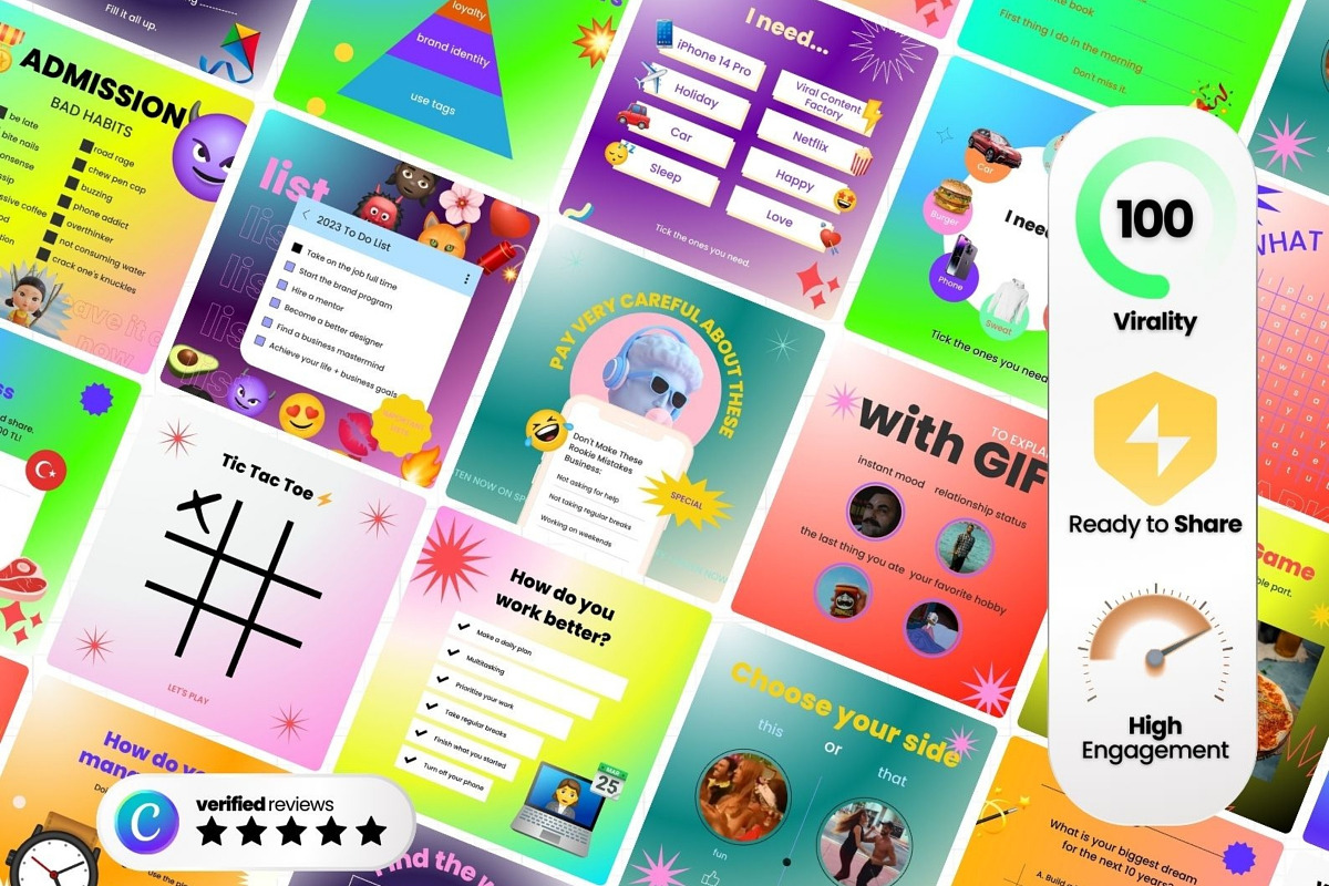 Interaction Pack Canva Templates, a Social Media Template by Virall (Photo 2 of 10)