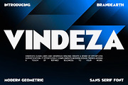 Vindeza - Bold Geometric Sans Serif, a Sans Serif Font by Brand Earth (Thumbnail 1 of 8)