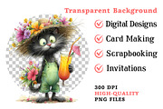Whimsical Summer Cats Clipart Bundle, an Illustration by Dream Creation (Thumbnail 8 of 8)