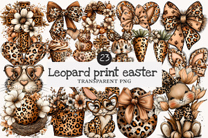 Leopard print easter clipart, an Illustration by Designworld