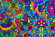 20 Seamless Psychedelic 1970s Set, a Pattern Graphic by Nordic Design (Thumbnail 6 of 9)