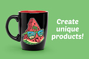 Cute watermelon and beach glasses, a Food Illustration by gunaonedesign (Thumbnail 2 of 5)