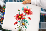 Whimsical spring daisy flower clipar, an Illustration by SinaCreation (Thumbnail 9 of 11)