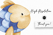 Sea Animals Watercolor Clipart, an Illustration by Gau Silva Studio (Thumbnail 4 of 4)
