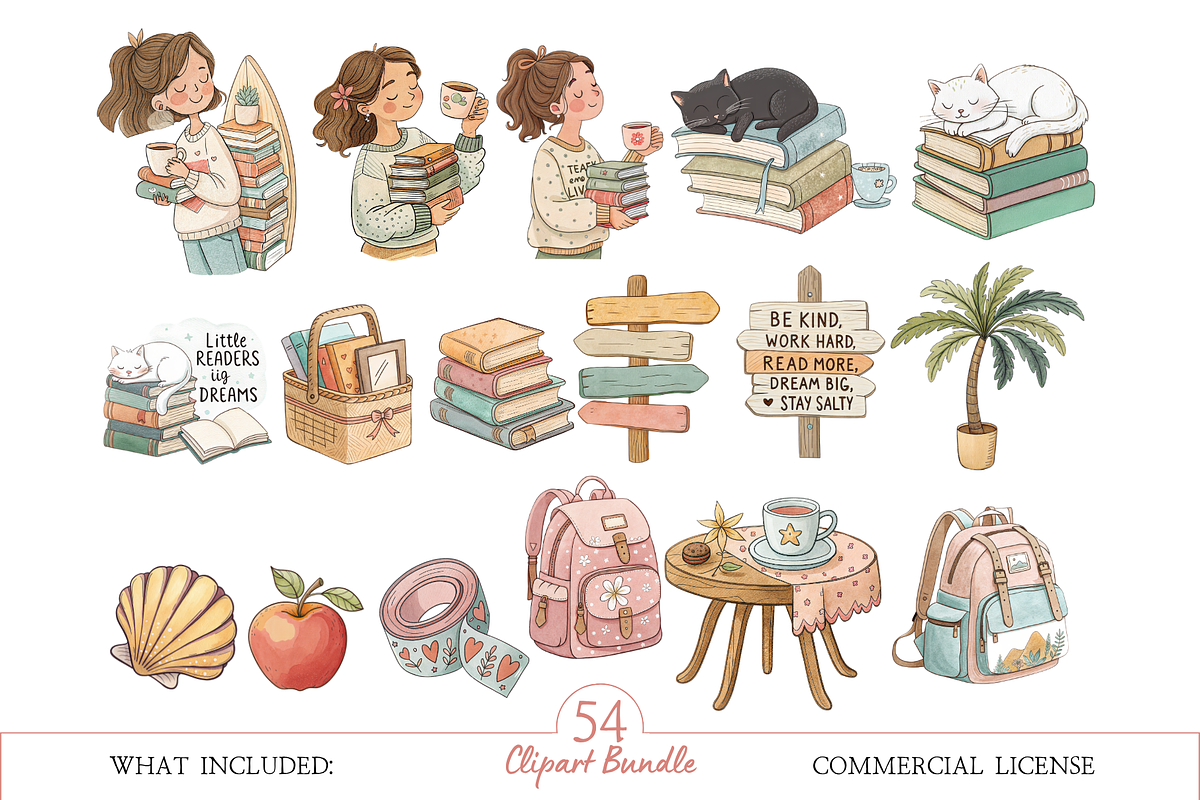 Watercolor Teacher Clipart, a Decorative Illustration by MockupWizard (Photo 2 of 6)