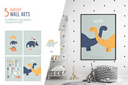 Geometric Dinosaurs - Pattern Prints, a Pattern Graphic by Brzozowska (Thumbnail 4 of 8)