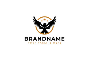 Letter O Eagle Skull Logo, a Branding & Logo Template by Pray Art Design Studio