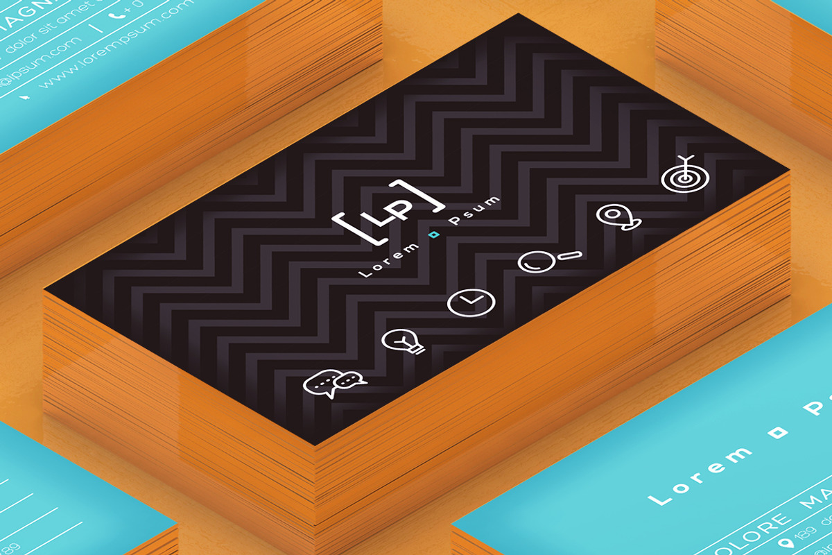 Isometric Business Card Mock-Up, a Print Template by graystudio (Photo 3 of 7)